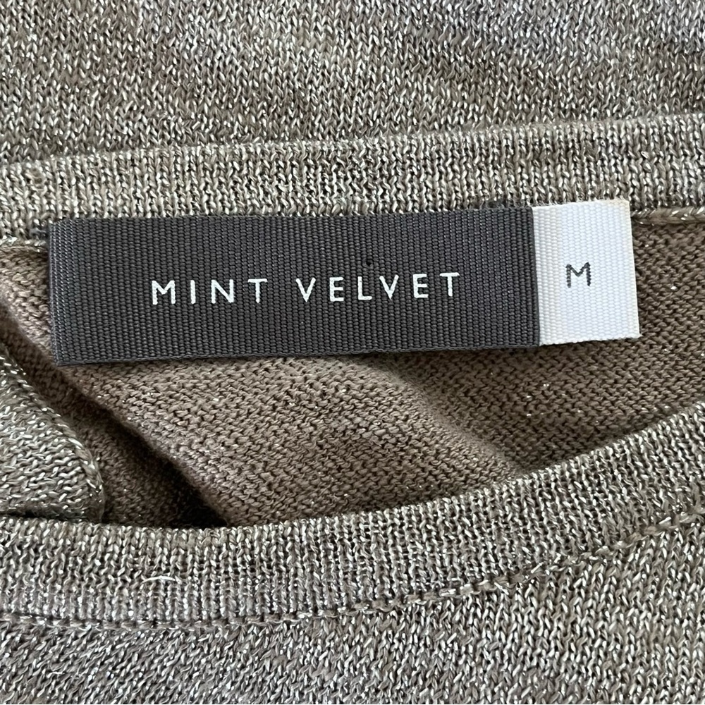 Mint Velvet Chic Metallic Short Dolmen Sleeve Knit Top - Picture 8 of 11